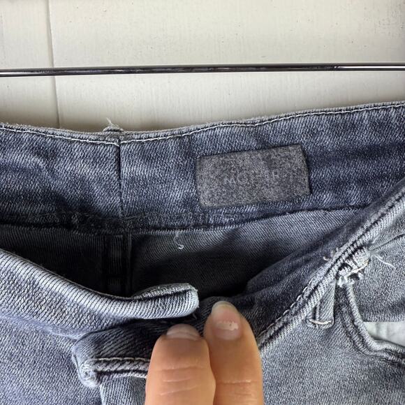 Mother high‎ waisted looker ankle fray huntress jeans sz 31 - Picture 4 of 11